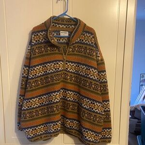 Old Navy Men's Multicolor Patterned 1/4 Zip Up Sweater